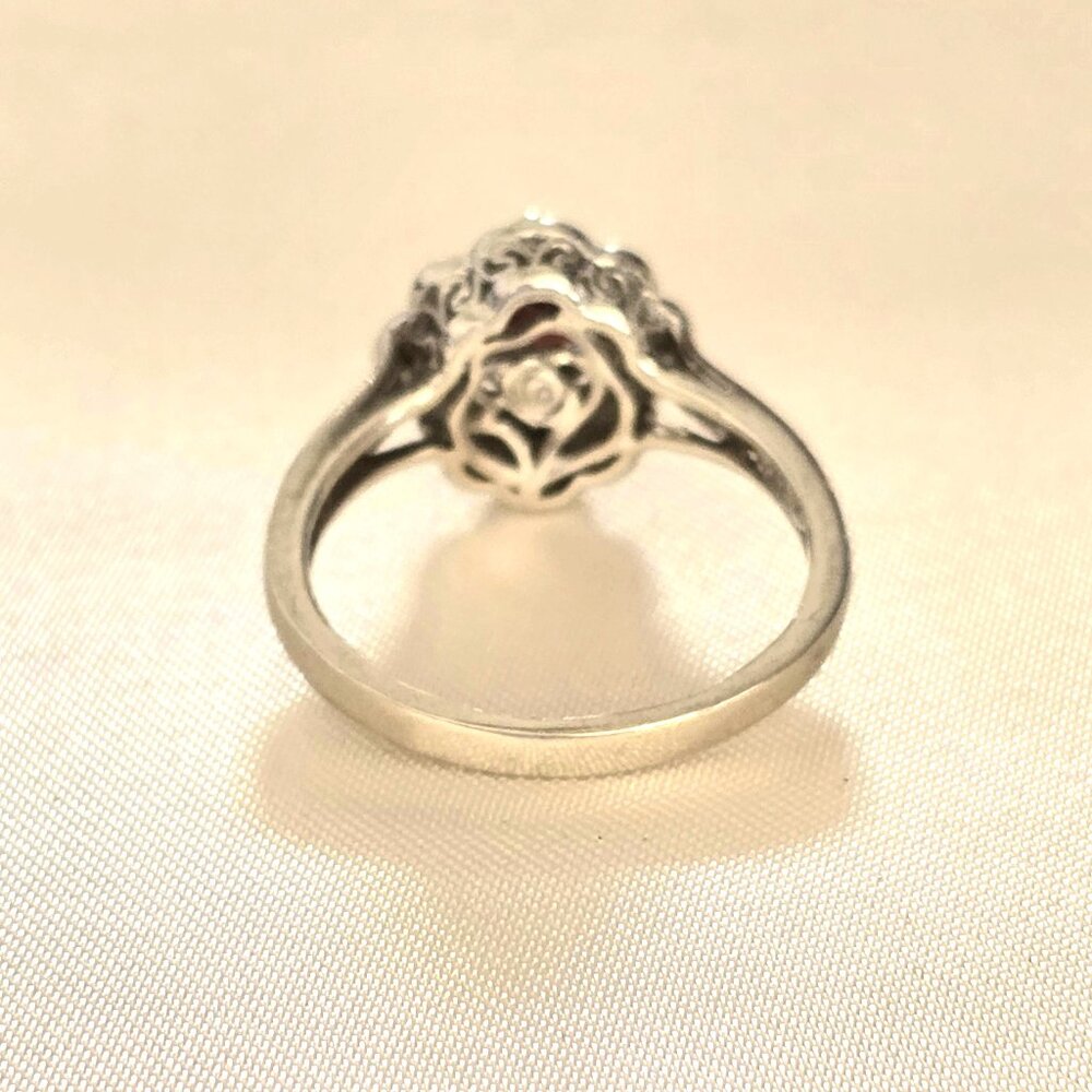 Savvy Cie – Garnet & Diamond Ring - Size 8 - Picture 4 of 6